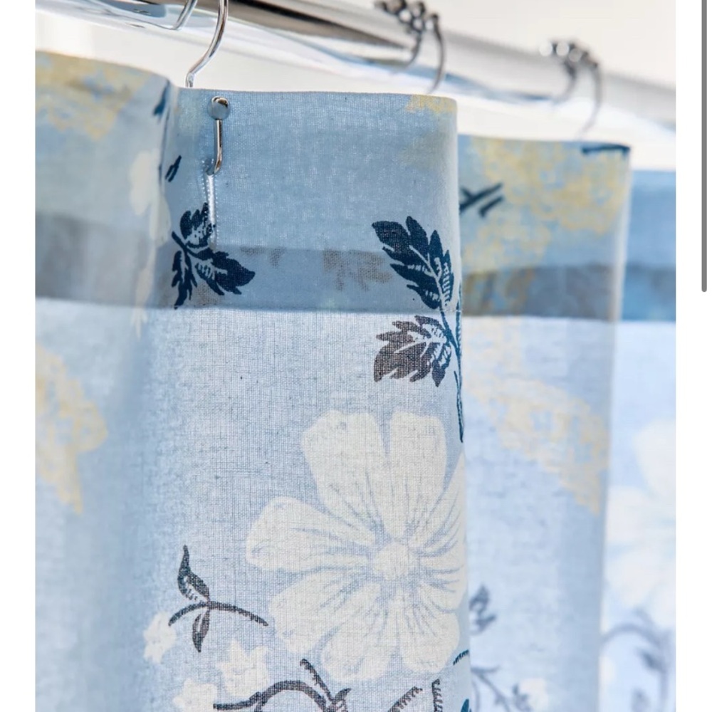 NWT Juliette Floral Bows Patterned Shower Curtain - Picture 1 of 3